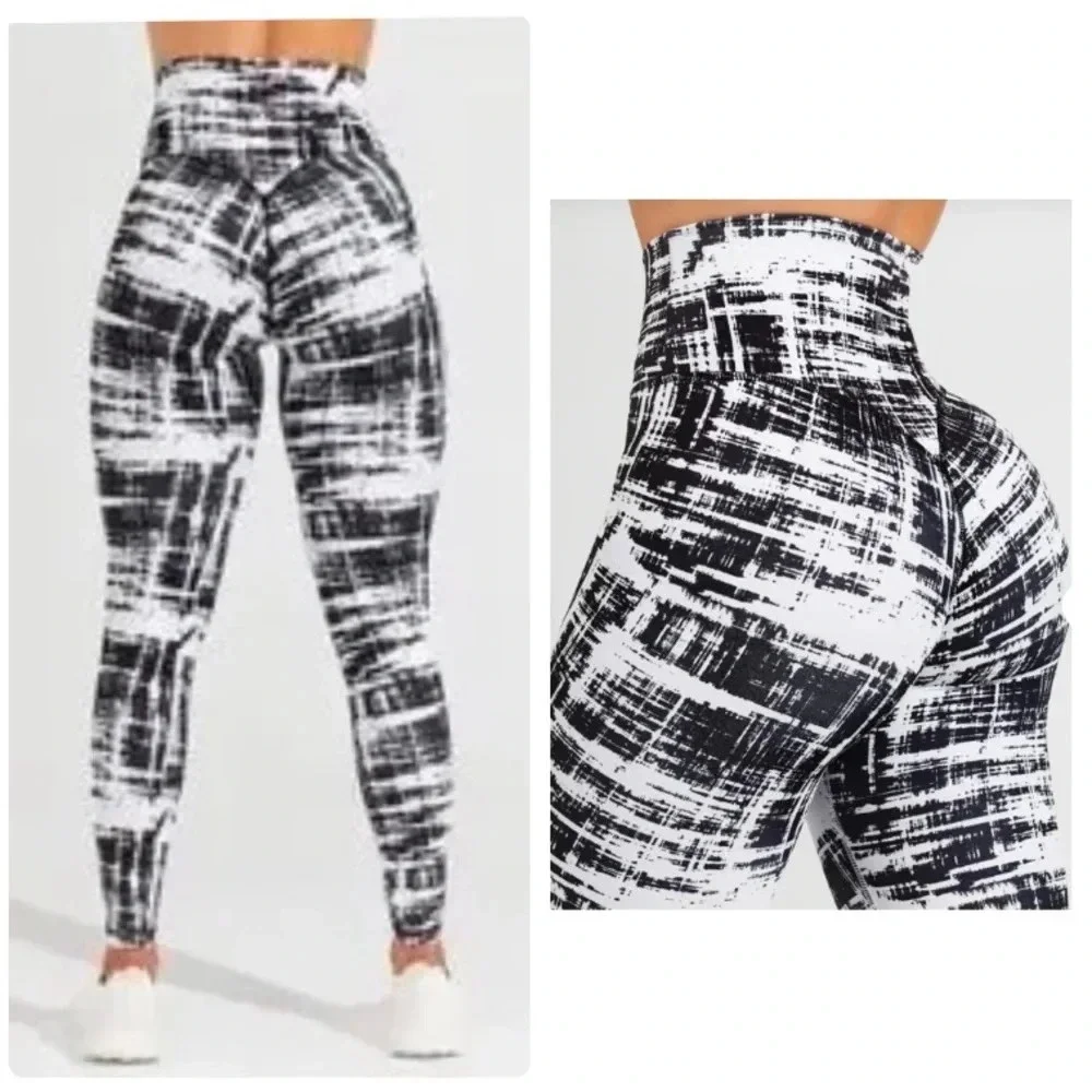 Buffbunny Rebel Leggings in Triggered Black and White Pattern Size XS - Picture 2 of 11